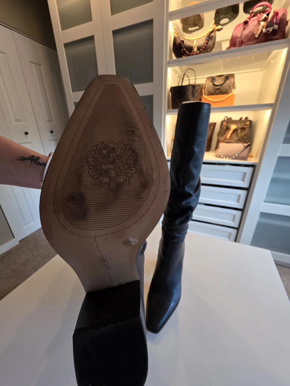 Vince Camuto Aprine Leather Boot -Sz 7.5